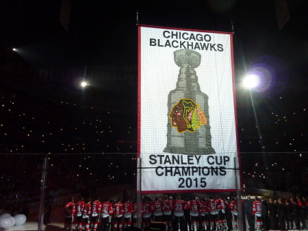 Chicago Blackhawks Banner Raising 10/07/2015