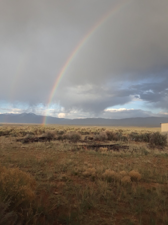 Rainbow at our house on Carson Mesa, NM