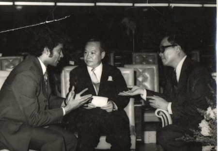 With former Prime Minister Thanin Kraivixien 