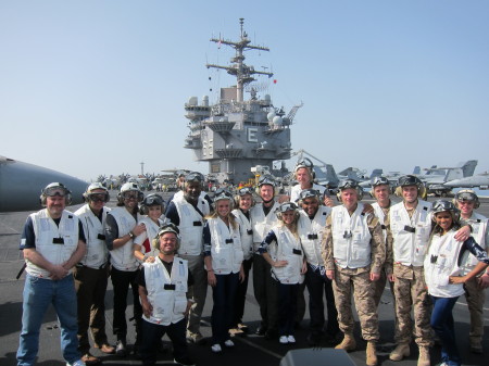 VIPs on the USS Enterprise last cruise