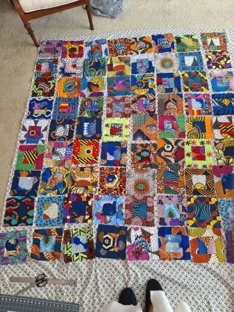 My layout of a quilt. My 1st time making one.