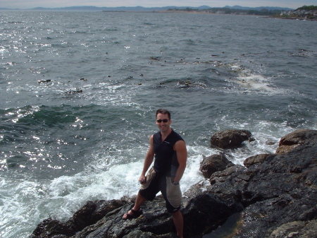 Biking along Straight of Juan de Fuca