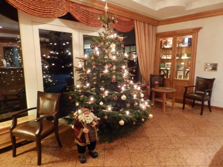Christmas Tree in Lobby of Hotel in Erding
