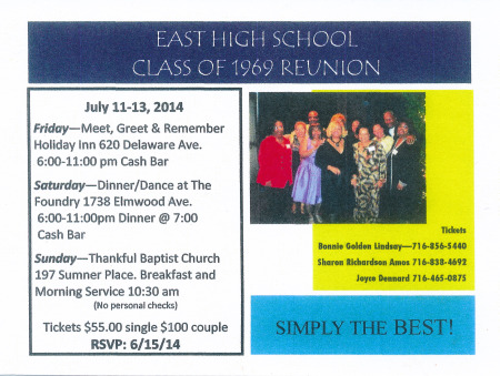 East High Class Of '69 45th Reunion Week-End