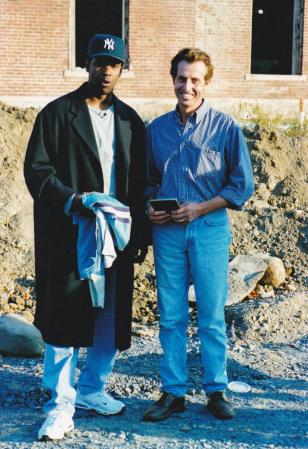 Denzel and I in front of the main Building 