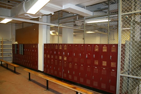 Old lockers, old locker room