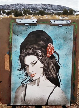 Amy Winehouse. Watercolors. 18X24. 2020.