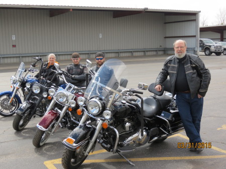 Getting the Harleys ready for the road