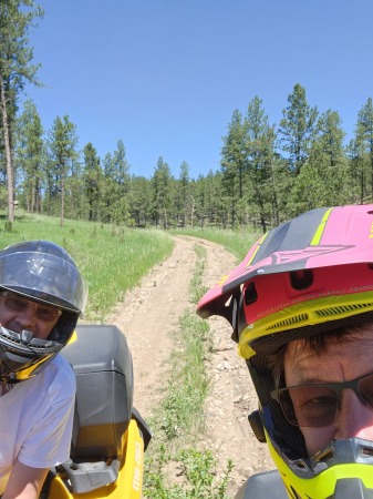 Rick and Russ riding in the Black Hills 