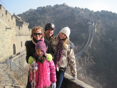 Freezing cold on the Great Wall in China