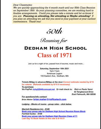 Karen Johnson's album, Dedham High School Reunion