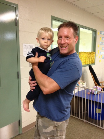 Baker and Daddy at the Y