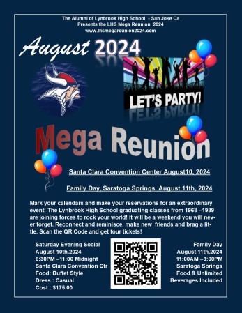 LHS Mega Reunion 2024 Classes 1968-1989 