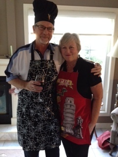 Pizza making - My Wife Jane & I
