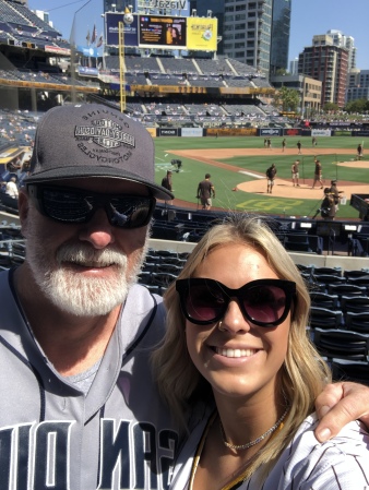 My Daughter Heather and I at the Padre game 