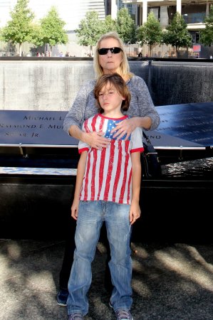 911 Memorial with grandson, Charlie.
