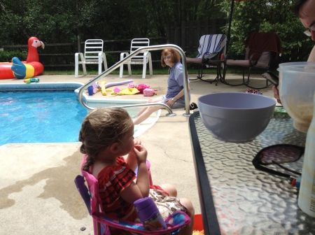 Hanging by the pool with Family in the Poconos