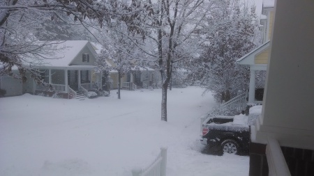 It even snows in Goose Creek SC
