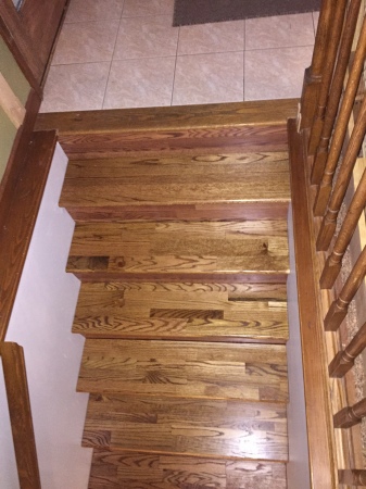 Installed new Oak Stair Treads