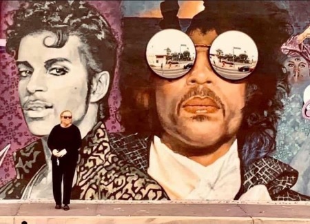 Me at the PRINCE Mural