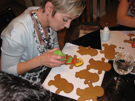My daughter-Christmas 2010 decorating cookies