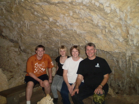 Whole Family in a cavern