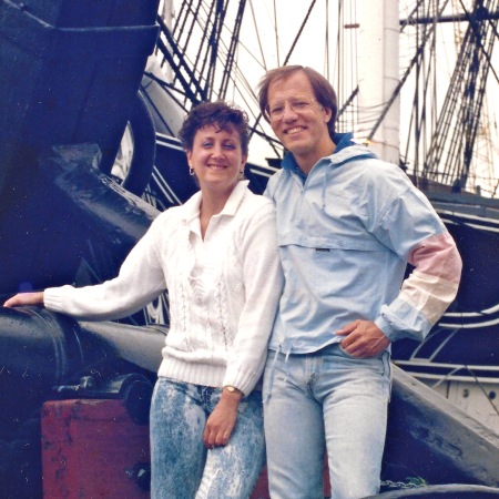 Aboard “Old Ironsides”, 1984. 