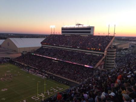 Aggies playing at Kyle field 