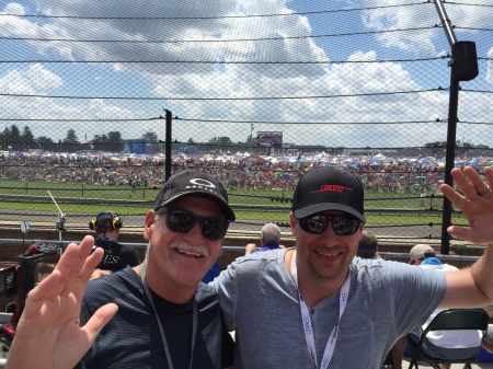 Bill and his son, Matt at the 2016 Indy 500