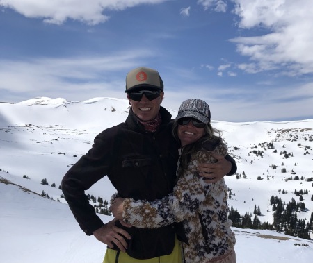 Our son and his wife on the slopes.