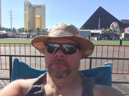 Enjoying the hot Las Vegas sun
