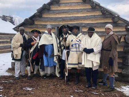 Us on the set of the Valley Forge movie