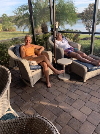 Daughter-in-law,Colleen;Son,Jason on our lanai