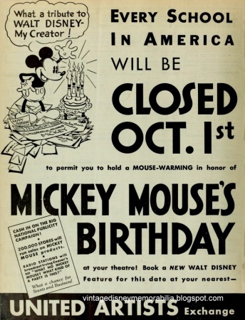 OCT 1...Mickeys Birthday