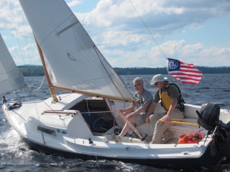 Sailing at Sebec Lake, Maine 