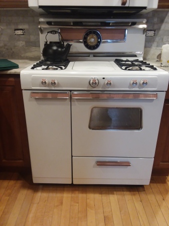 An antique Kenmore gas range