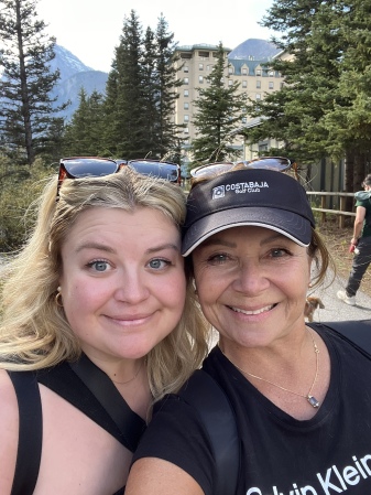 With daughter, in Lake Louise, Sept 2023