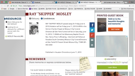 Skipper Ray Mosley