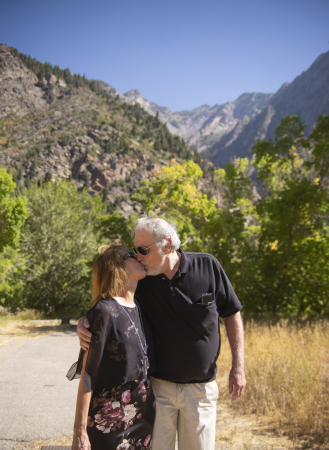 Socially kissing in Utah with the girl I love.