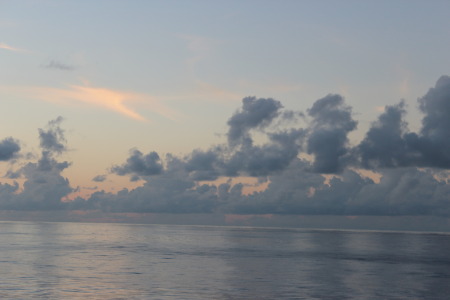 Cloud formations at sea