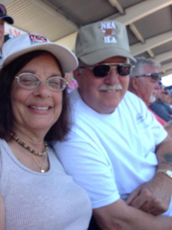 Debbie and I at a Tampa Bay Ray's game.