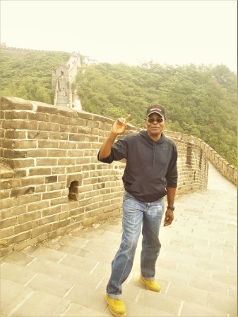 Climbing Great Wall of China 