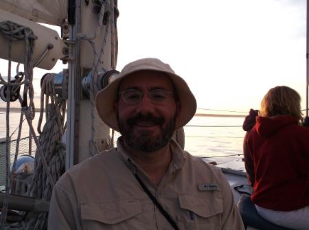 Mr. Pafundi sailing the Coast of Maine