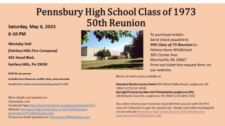 Pennsbury High School 1973 50th Reunion