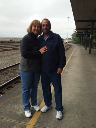 Waiting for the train for Portland.