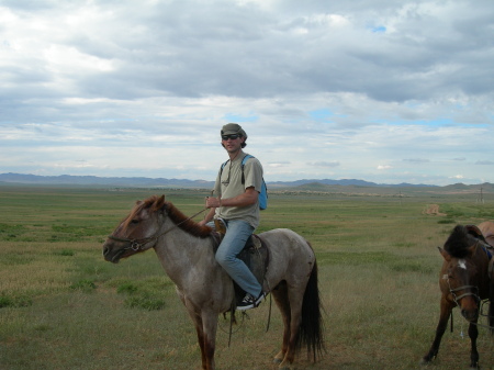 Riding Mongol horse, Mongolia 2005