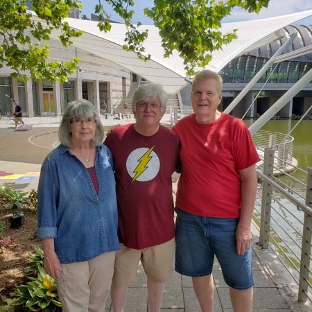 Carrie, Dale and I at Crystal Bridges