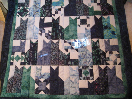 The Cat Quilt - a wallhanging