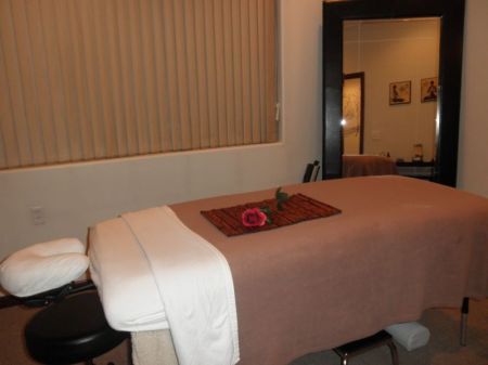 One of the massage therapy rooms at Serenity