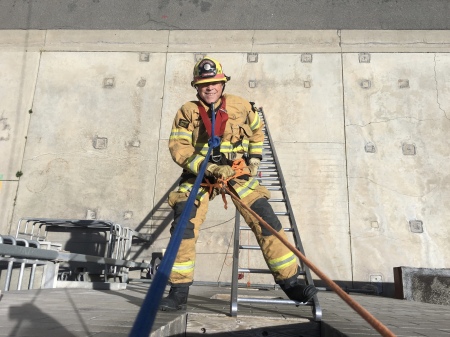 Repelling the Training Tower at 65